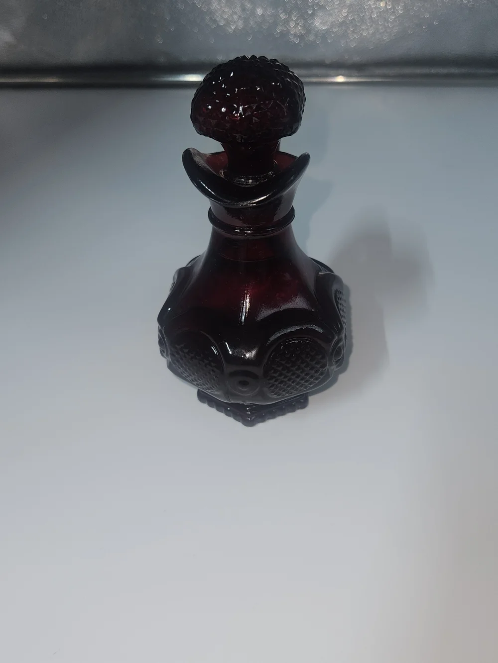 Vintage Avon Ruby Red Glass Cruet Pitcher